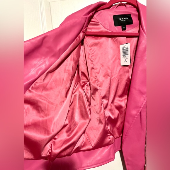 Torrid Pink faux Leather Jacket - Picture 11 of 14